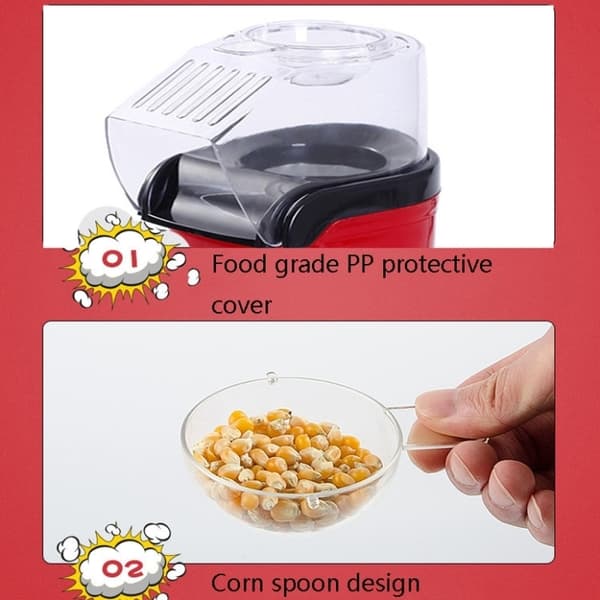 Small Popcorn Machine. Pop Popcorn Completely Without Adding Oil / Butter. 1100