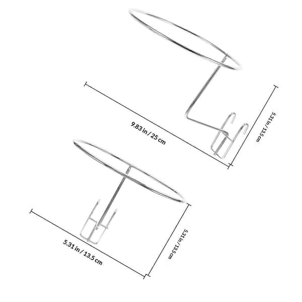 [RM]Sølv kugle displayholder Vægmonteret hatteholder til opbevaring 5 stk.