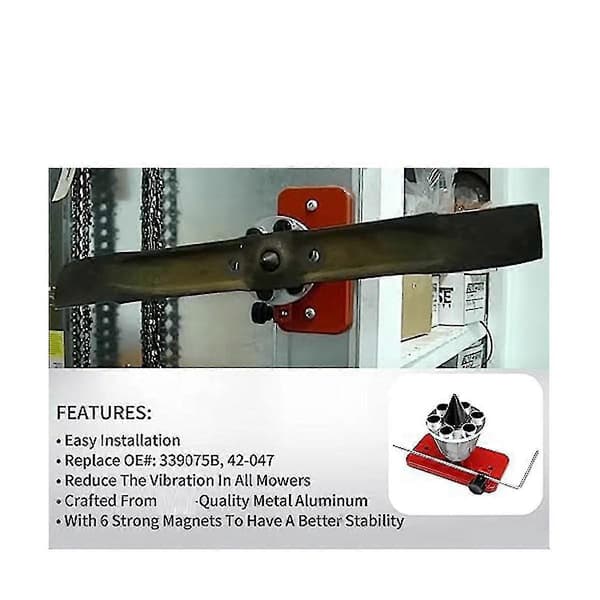 [RM]42-047 Magnetic Wall Mounted Blade Balancer, for Stihltroy, Replacement 339075b, Balances Blades After Sharpening A