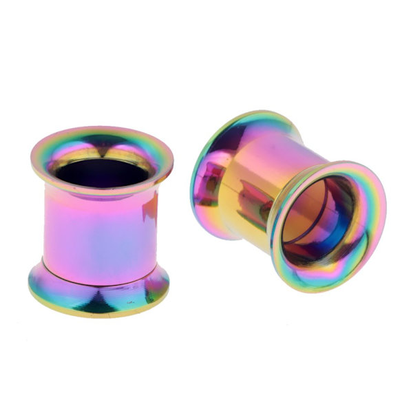 Färgglad Skruv Öron Rostfritt Stål Stretch Kit 8mm Ögonmussla Plugg