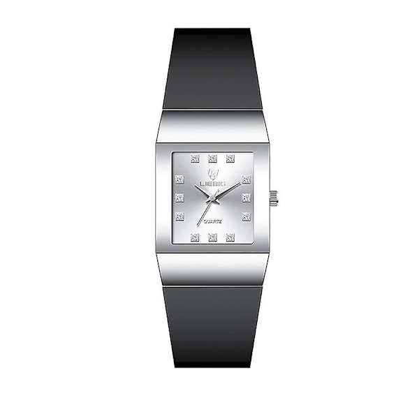 Vattentät Kvarts Klocka Herr Dam Toppmärke Lyx Gyllene Herr Dam Armbandsur Klocka Women Silver Black