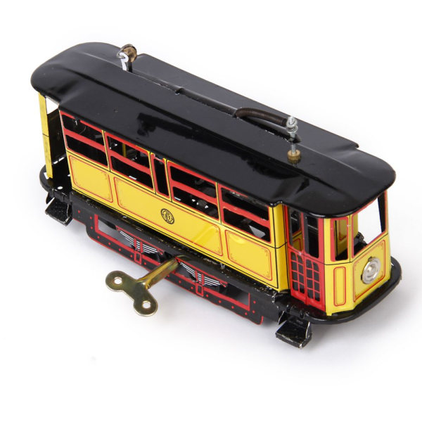 Vintage metall tåg stadståg fordon spårvagn modell leksak
