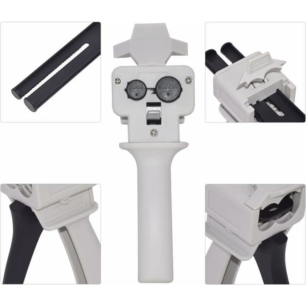 [RM]Epoxy Dispensing Gun 50ml, AB Epoxy Adhesive Dispenser Handle for Bonding, 1:1 and 2:1 Ratio (Gun)
