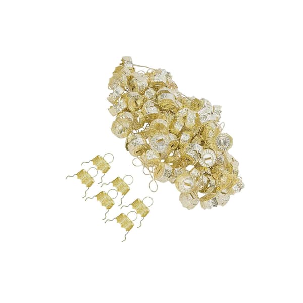 50x Julgransprydnad Toppar Hattar Jul Ersättning Prydnad Hängare Hattar Silver Yellow