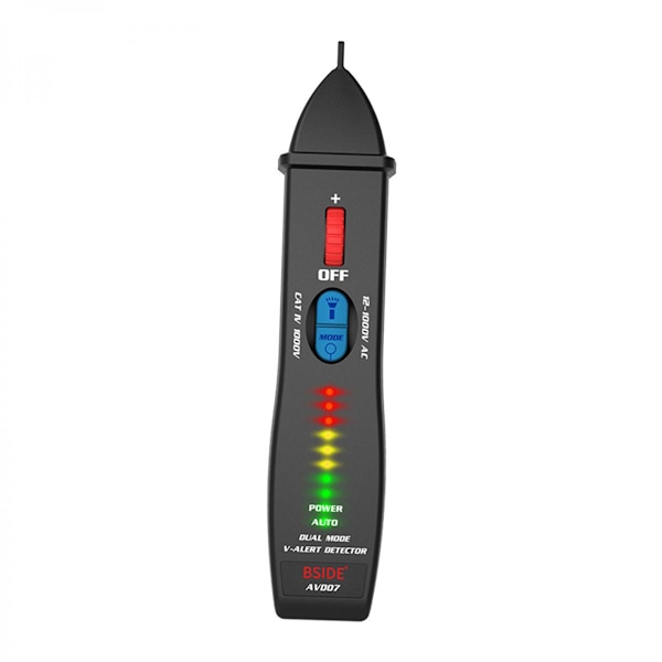Spänningstestare Beröringsfri Justerbar Känslighet Spänningstestare Penna LED Ficklampa Elektrisk Testpenna