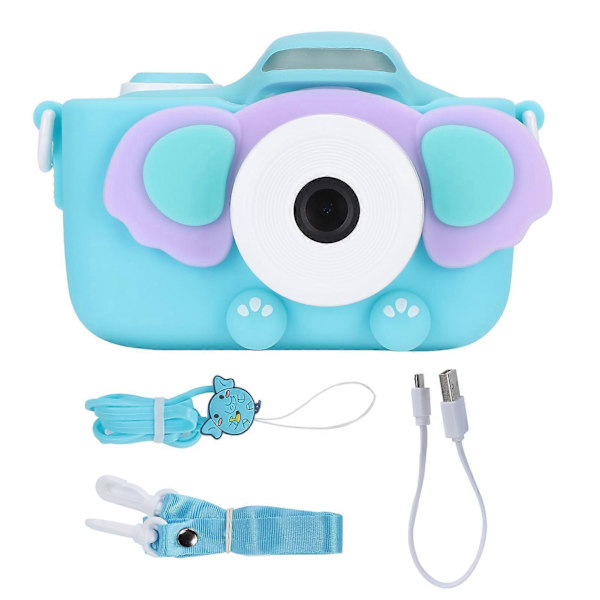 [RM]48MP Digital Kids Camera 3.0in HD IPS Touch Screen WIFI Video Recording Camera Blue (Elephant Pattern)