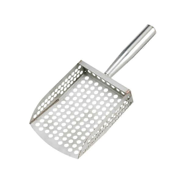 Sandspade i rustfritt stål med komfortabelt håndtak for metallsøking, sikting og graving