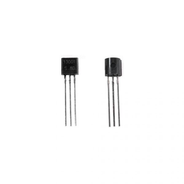 13001 TO-92 300mA Kiselkrafttransistor Set för Ballaster Laddare