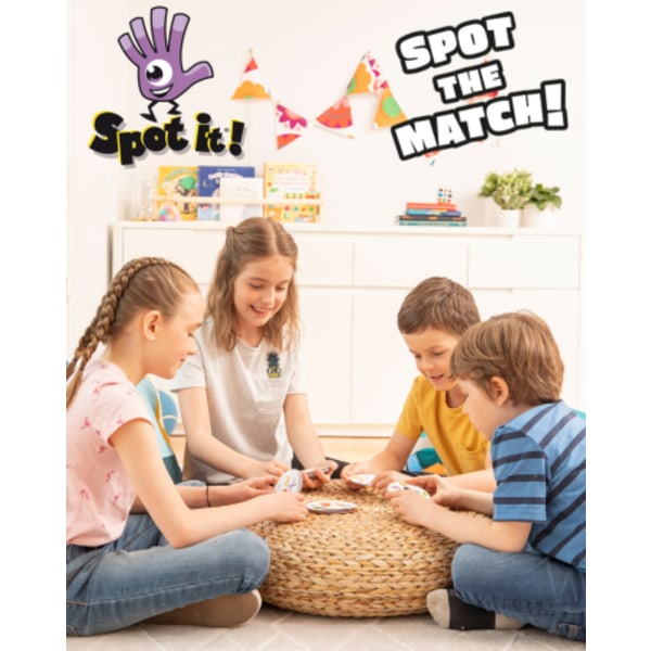 Familjefestspel Spot It-kortspel English Basic