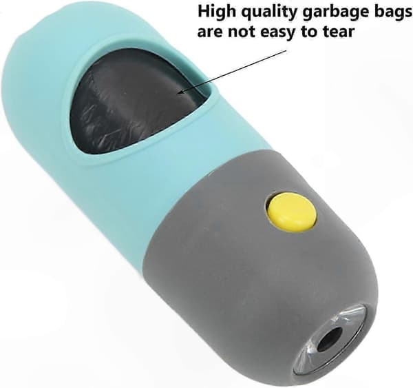 LED-lommelygte hundeposeholder med metalklips til nattevandringer