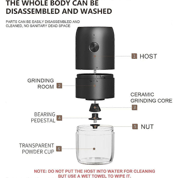 [RM] Electric Coffee Grinder with Ceramic Conical Burr for Coffee Beans