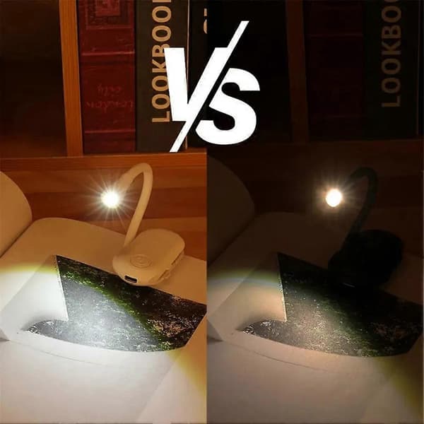 [RM]Boklys 3 farger leselys USB oppladbart bærbart boklys for lesing i seng Bokelsker LED nattlys B White