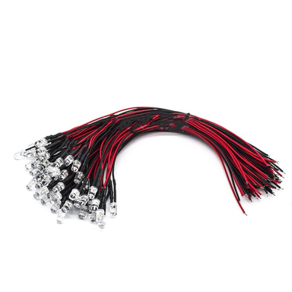 10st Förkopplade 3mm LED-lampa Lysdioder DC3V Röd
