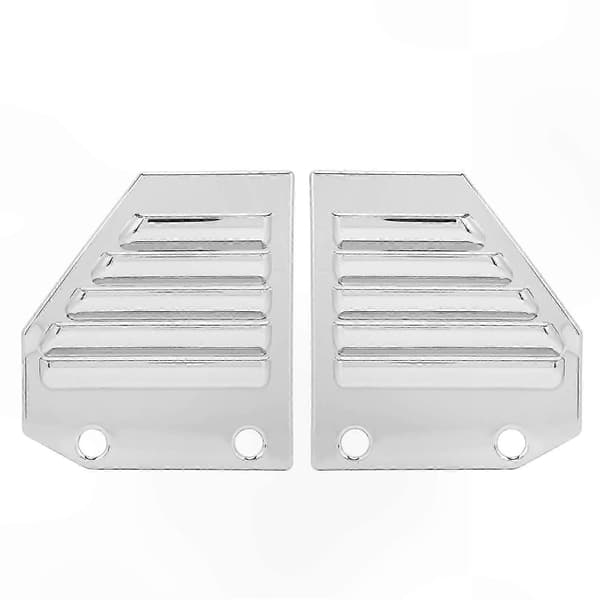 2 stk. bilsidefenderhjelmventiler, glat blank galvaniseret finish, erstatning for Hummer H2 SUT 2003-2009