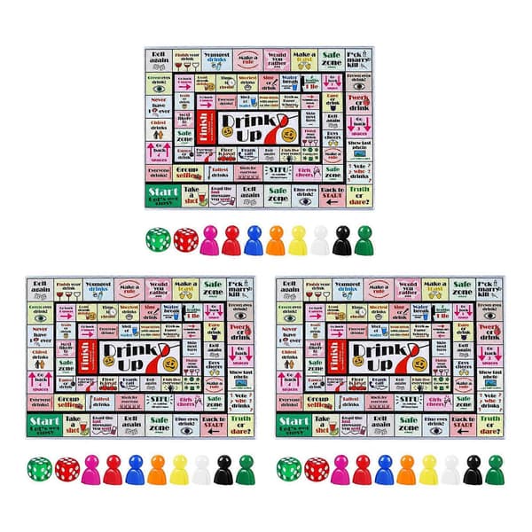 [RM]Tipsy-Land Drinking Game Fun Interactive Board Game for Adults 3pcs