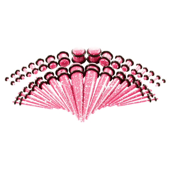 36st akryl örontips för tunnelpluggar bårförlängningssats rosa