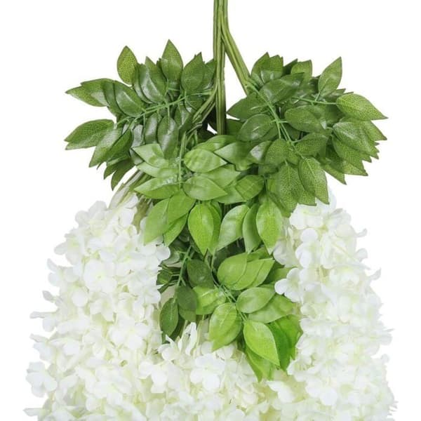 [RM]Artificial Flowers 24 Pcs Silk Wisteria Vines Wedding Party Decorations 110cm Each String YYV