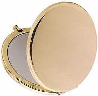 Förstorande Kompaktspegel för Handväskor Vikbar Mini Fickdubbelsidig Resesminkspegel, Perfekt för Handväska, Ficka guld