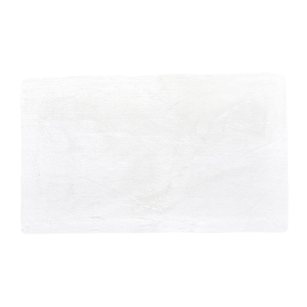 Matta för vardagsrum, fuskpälsmatta för sovrum 60x90cm vit