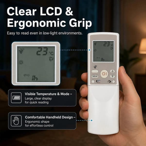 Til SHARP CRMC-A669JBEZ Aircondition Erstatnings AC Fjernbetjening Not Specified