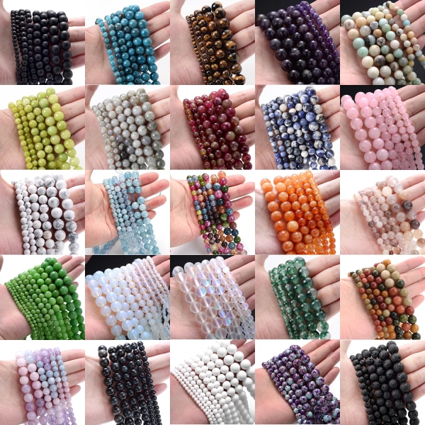 Pärla för smycken gör DIY armband halsband howlite 6mm(around 61pcs)