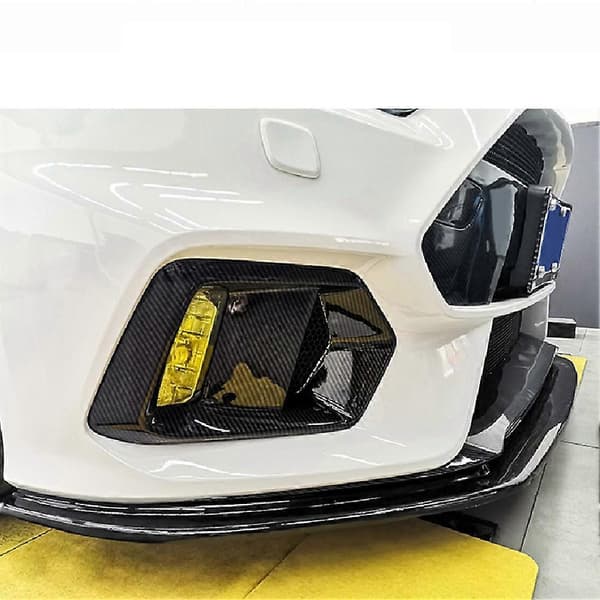 Til Ford Focus RS 2015-2018 Bil Utvendig Tilbehør Tåkelys Ramme Tåkelysdeksler Tåkelysgrill Karbonfiber Look Carbon fiber