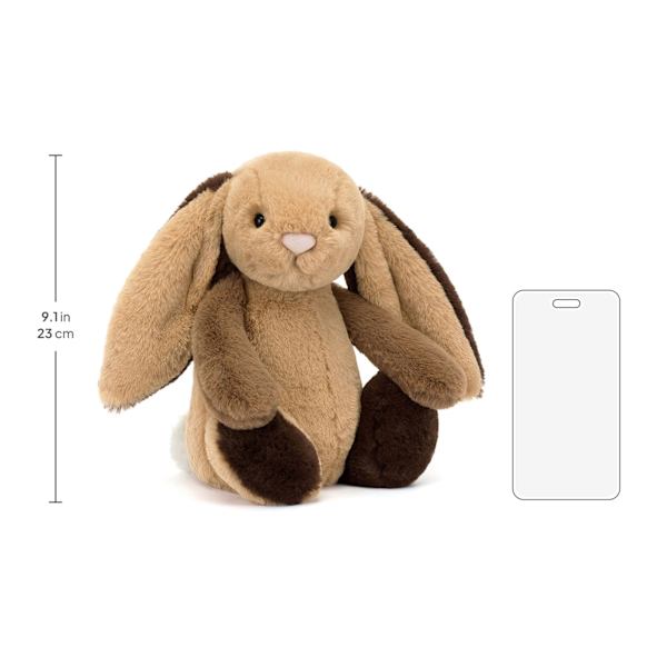Jellycat 31 cm Bashful Patchwork Brun Kanin tøjdyr[RM]