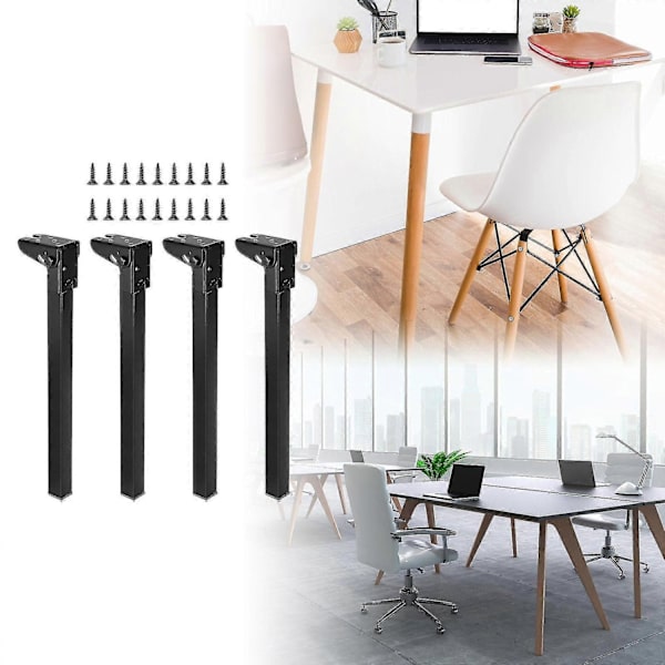 [RM]4 Pcs. Folding Table Legs Foldable Table Legs Multipurpose Portable Stable for Nightstands Bench Computer Desk Accessories-Perf Height 50cm