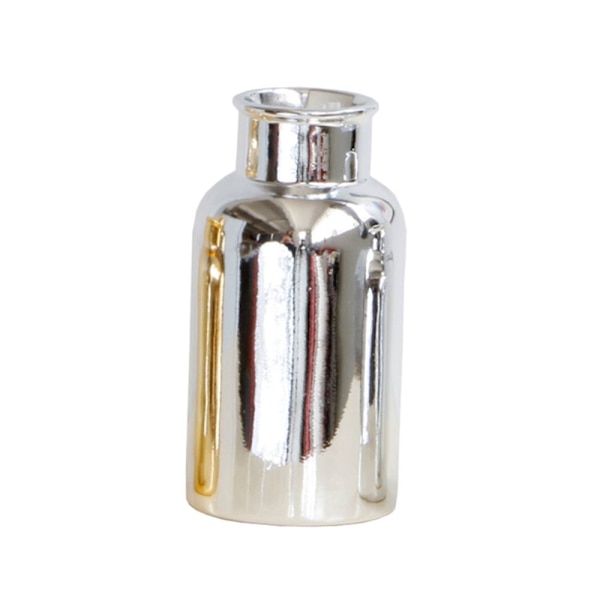 Silver Dekorativ Keramisk Vas Blomsterdisplay Bord Hem Kontor Dekor L