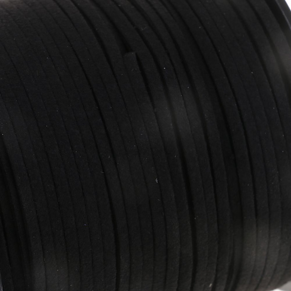 100 Yards Faux Mockaläder Snöre Tråd DIY Armband Halsband Svart