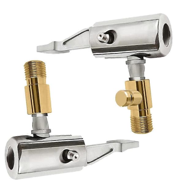 Guld Bil Luftpumpe Adapter Luftpumpe Tilbehør Clip-on Ventil Adapter Hurtigskift Hoved Unik Form