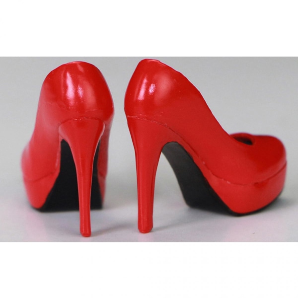 Par wedges skor högklackat skor för 12'' kvinnlig actionfigur