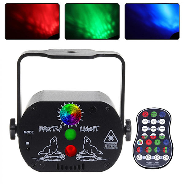 LED Projektor Scen Laser Lampa DJ Disco KTV Party Lampa USB Uppladdningsbar