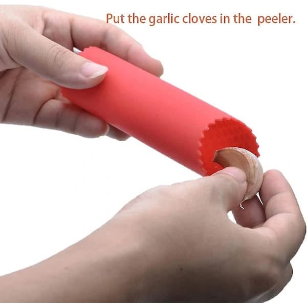 Garlic peeler, 2-pack Garlic roller peeler Kitchen utensil black, A[RM]