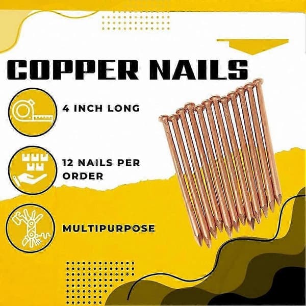 12 pakker 4 tommer kobbersøm til at dræbe træstubbe og rødder, stubfjernelsesspidser Copper