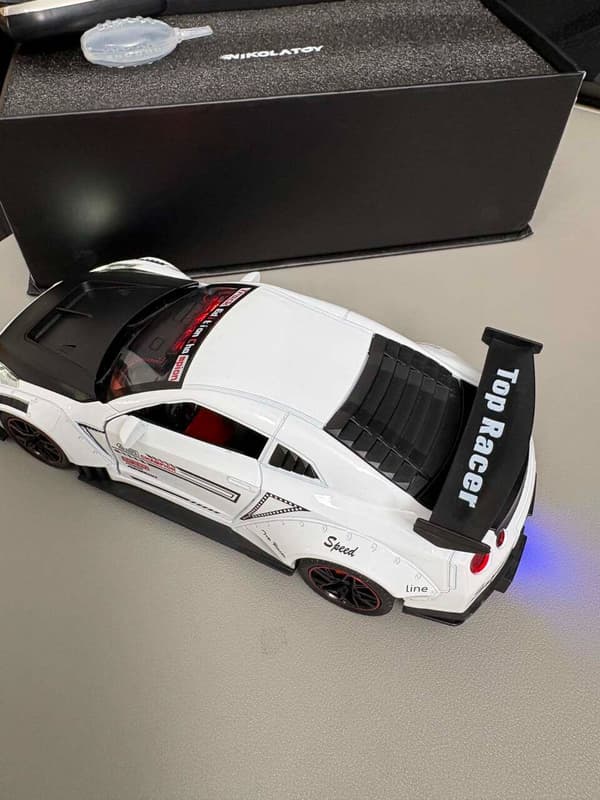 Super vækkeur med LED-lys til bilfans og børneværelsesindretning White alloy mode