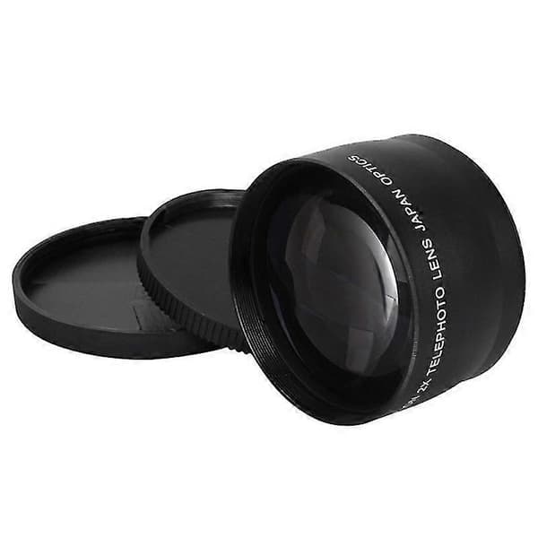 58mm 2x teleobjektiv telekonverter för 18-55mm