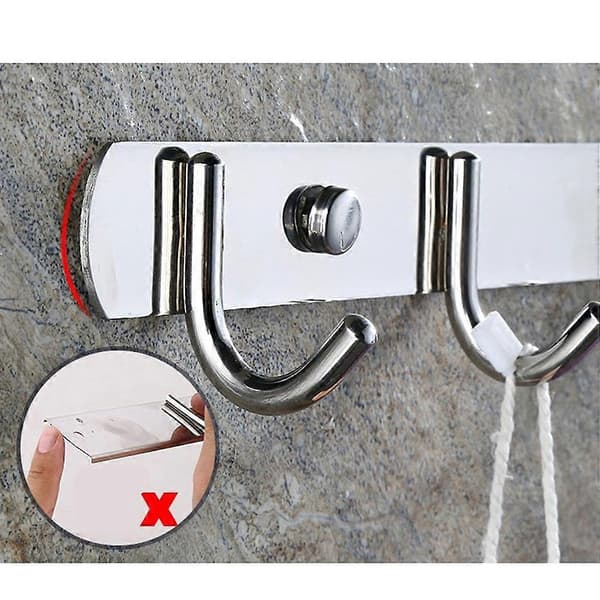 [RM]Vägghängd klädhängare, klädkrok, silver 45*3cm 1-pack