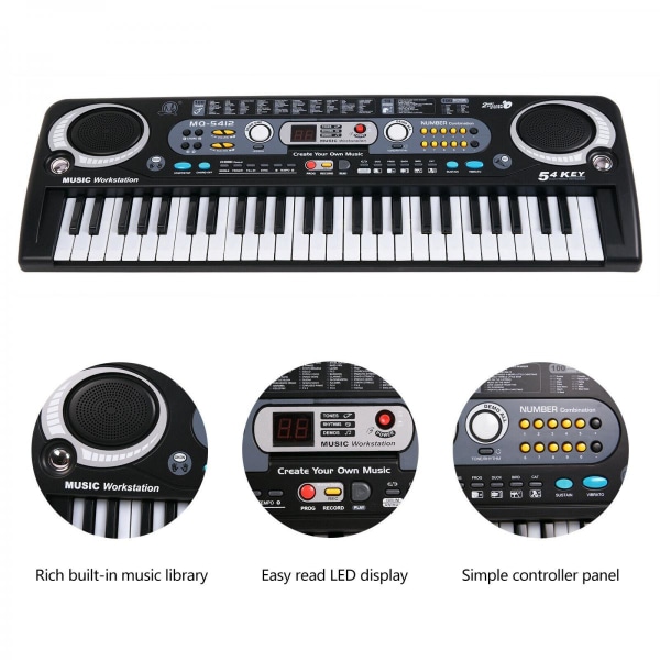 61 tangenter digital musik keyboard Elektronisk keyboard Elektriskt piano för Home Bar Stage Holiday Party