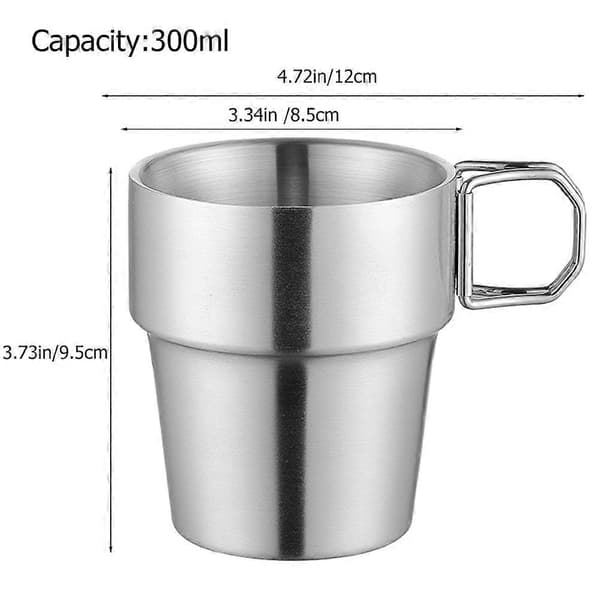 [RM] Utendørs sammenleggbar vannkopp i rustfritt stål campingkrus 1 stk