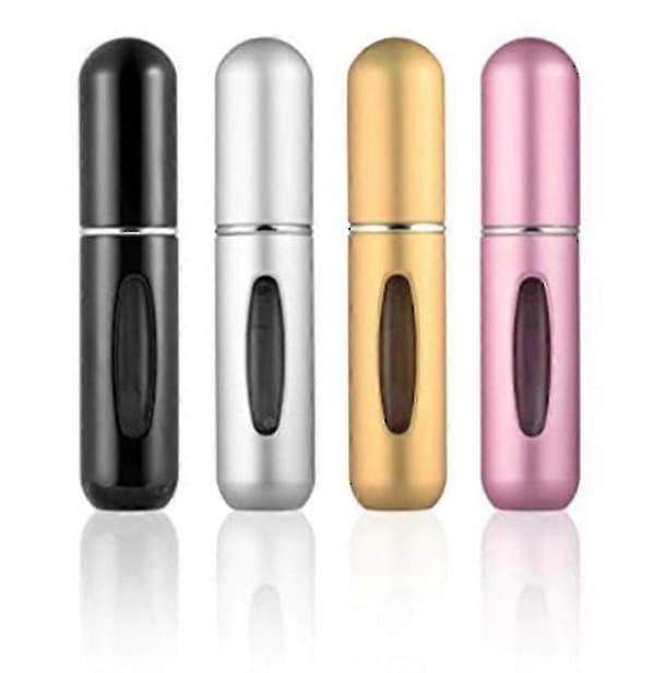 4 Stykker 5 ml Parfume Atomizer Genopfyldelig Tom Rejse Parfume Atomizer Mini Bærbar Sprayflaske Med Vindue Til På Farten