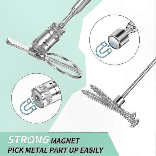 5-pack teleskopisk magnetisk upplockningsverktygssats (2lb, 5lb, 8lb, 10lb) 8LB LED