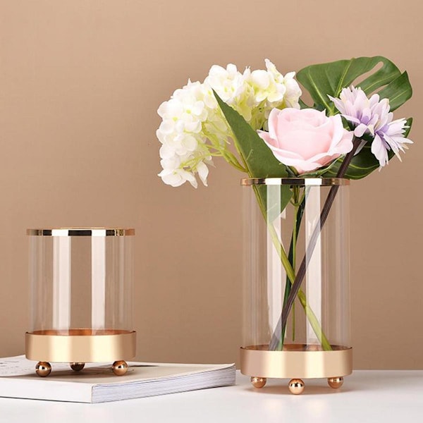 Dekorativa Bordsvaser i Klart Glas för Blommor
