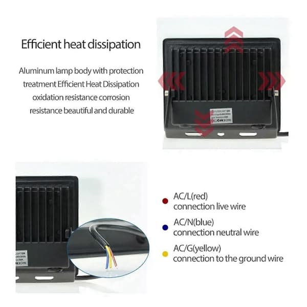2X 30W RGB Floodlight RGB Reflector IP66 LED Spotlight with Remote Control Projector Lamp Outdoor Garden Lighting