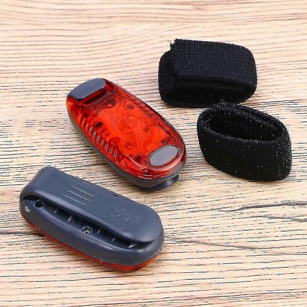 LED sikkerhedslys clip-on strobe til løbere, hunde og cykler (rødt lys)