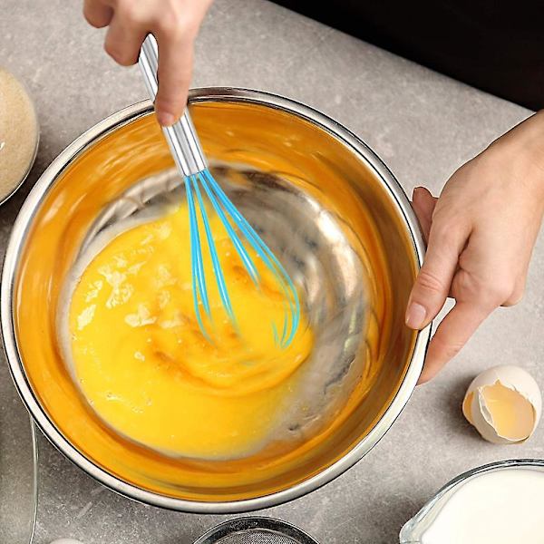 8 tums och 10 tums silikonvispsats om 4, visp ballong äggsås visp för nonstick kokkärl style 6