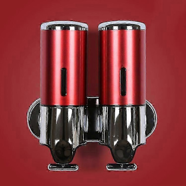 [RM]M-8009 Dobbelt-hoved Manuel Sæbedispenser Dark Red