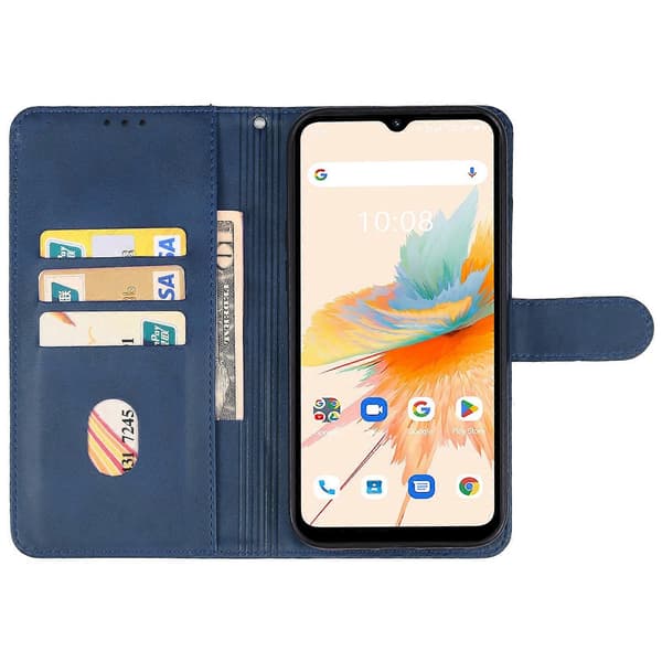 Telefonveske i skinn Blå Blue For UMIDIGI A15/A15C