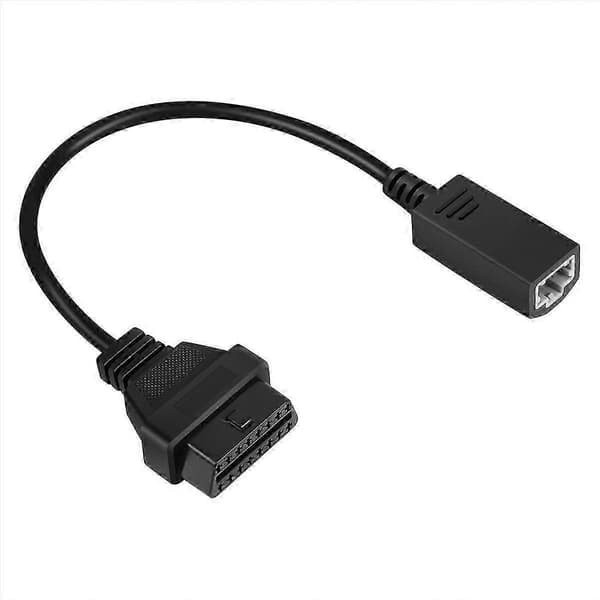 OBD2-kabel til Honda 3Pin OBD1-adapter OBD2 OBDII til Honda 3-ben til 16-ben stik kompatibel Dia Black