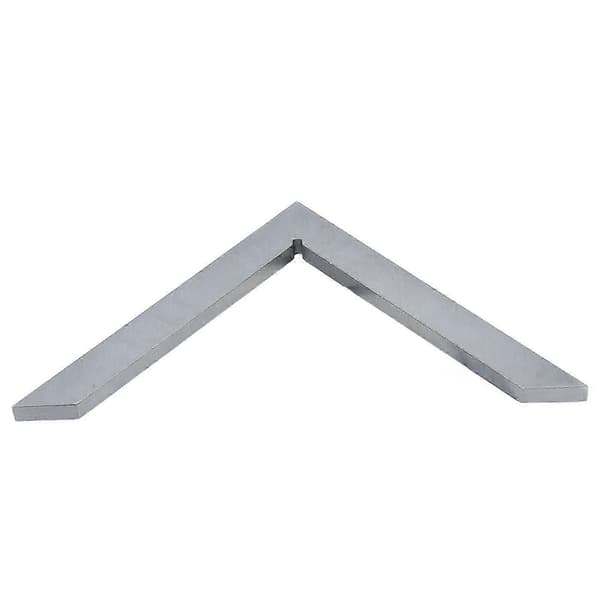 Vinkelmåler i rustfrit stål 150x130 mm centreringsfirkant til cirkulær plade